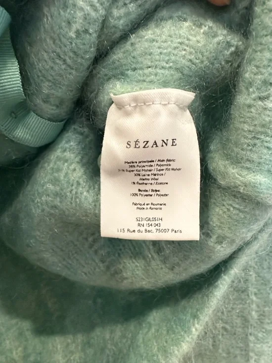 Sézane mohair cardigan Seagreen XXS - Picture 5 of 5